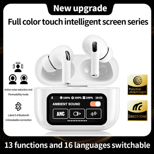 Wireless Earbuds Bluetooth 5.3 - ENC Noise Cancelling In-Ear Earbuds With Wireless Charging Case LED Display Deep Bass Earphones Headset With Built-in Mic Fifth Generation