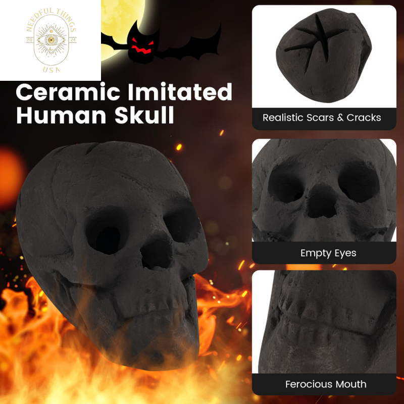 Halloween Fire Pit Skull Halloween Decoration