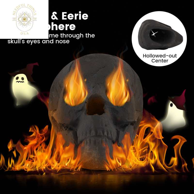 Halloween Fire Pit Skull Halloween Decoration